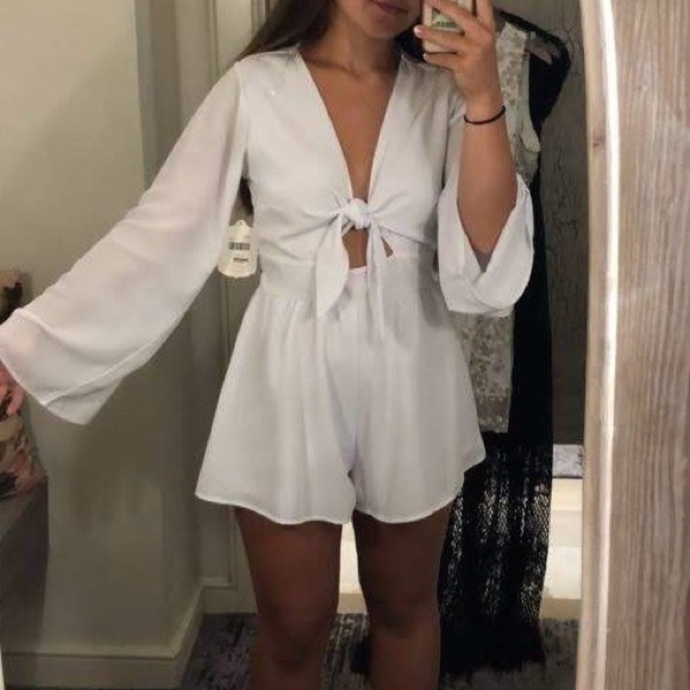 White Altar’d State long-sleeve romper